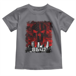 Retro 8647 Toddler T Shirt Vintage USA American Flag Skull TS10 Charcoal Print Your Wear