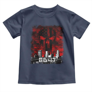 Retro 8647 Toddler T Shirt Vintage USA American Flag Skull TS10 Navy Print Your Wear