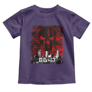 Retro 8647 Toddler T Shirt Vintage USA American Flag Skull TS10 Purple Print Your Wear