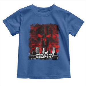 Retro 8647 Toddler T Shirt Vintage USA American Flag Skull TS10 Royal Blue Print Your Wear