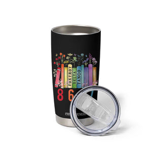 Retro 8647 Tumbler Cup Foxtrots Delta Tangos Book Flower TS10 Print Your Wear