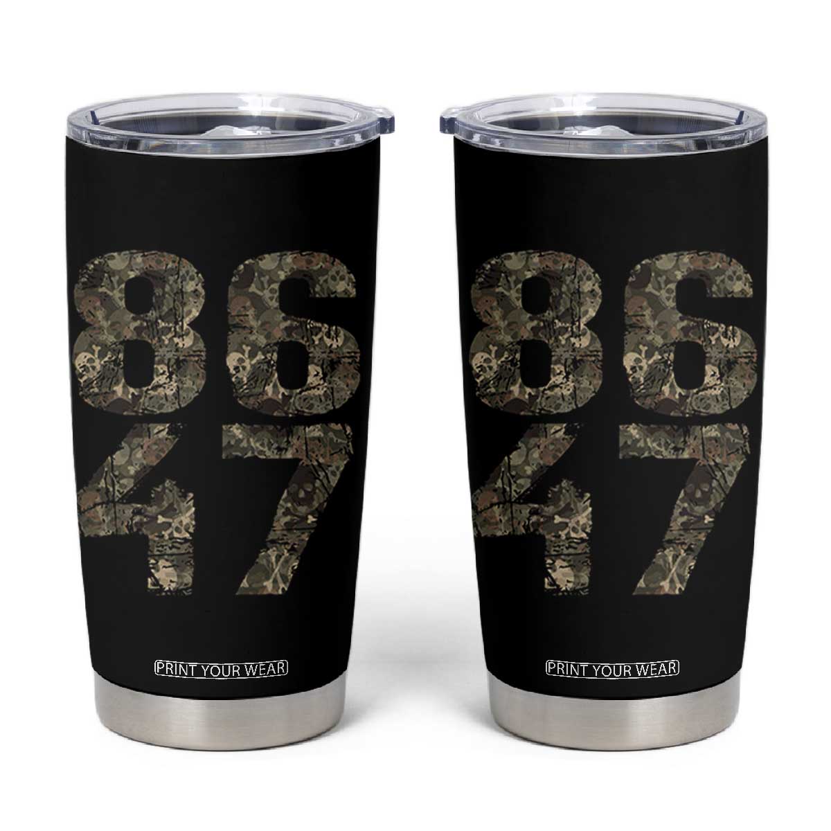 Retro 8647 Tumbler Cup Vintage Camouflage Camo Skull TS10 Black Print Your Wear