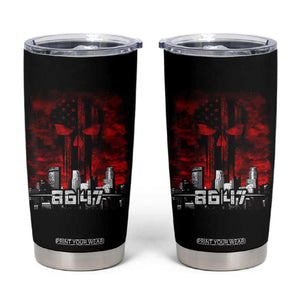 Retro 8647 Tumbler Cup Vintage USA American Flag Skull TS10 Black Print Your Wear