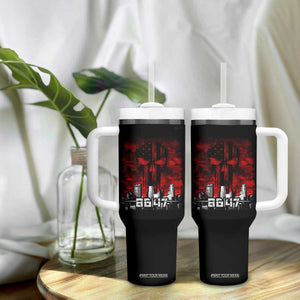 Retro 8647 Tumbler With Handle Vintage USA American Flag Skull TS10 Print Your Wear
