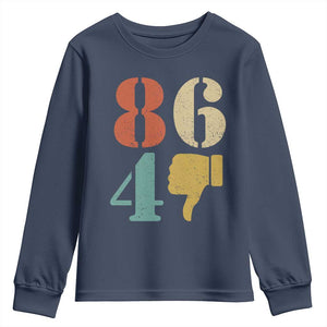 Retro 8647 Youth Sweatshirt Classic Retro Vintage 80s Style TS10 Navy Print Your Wear