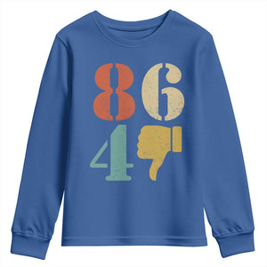 Retro 8647 Youth Sweatshirt Classic Retro Vintage 80s Style TS10 Royal Blue Print Your Wear