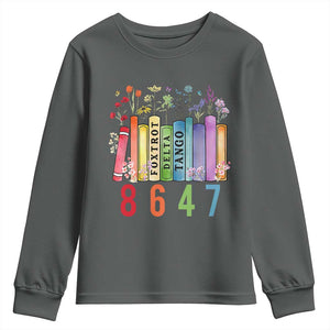 Retro 8647 Youth Sweatshirt Foxtrots Delta Tangos Book Flower TS10 Dark Heather Print Your Wear