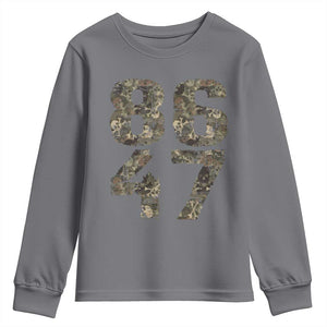 Retro 8647 Youth Sweatshirt Vintage Camouflage Camo Skull TS10 Charcoal Print Your Wear