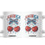 Retro Americana Cherries and Stars Coquette Bow Coffee Mug America Cute Patriotic 4th Of July US TS02 White Print Your Wear