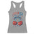 Retro Americana Cherries and Stars Coquette Bow Racerback Tank Top America Cute Patriotic 4th Of July US TS02 Sport Gray Print Your Wear
