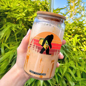 Retro Bigfoot Taco Glass Can Funny Cinco de Mayo Sasquatch Lovers TS10 Print Your Wear
