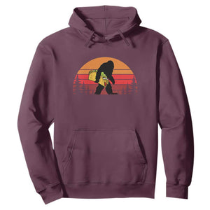 Retro Bigfoot Taco Hoodie Funny Cinco de Mayo Sasquatch Lovers TS10 Maroon Print Your Wear
