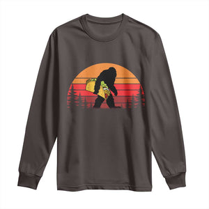 Retro Bigfoot Taco Long Sleeve Shirt Funny Cinco de Mayo Sasquatch Lovers TS10 Dark Chocolate Print Your Wear