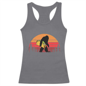Retro Bigfoot Taco Racerback Tank Top Funny Cinco de Mayo Sasquatch Lovers TS10 Charcoal Print Your Wear