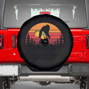 Retro Bigfoot Taco Spare Tire Cover Funny Cinco de Mayo Sasquatch Lovers TS10 Black Print Your Wear