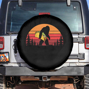 Retro Bigfoot Taco Spare Tire Cover Funny Cinco de Mayo Sasquatch Lovers TS10 No hole Black Print Your Wear