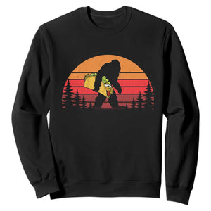 Retro Bigfoot Taco Sweatshirt Funny Cinco de Mayo Sasquatch Lovers TS10 Black Print Your Wear