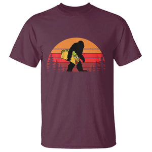 Retro Bigfoot Taco T Shirt Funny Cinco de Mayo Sasquatch Lovers TS10 Maroon Print Your Wear