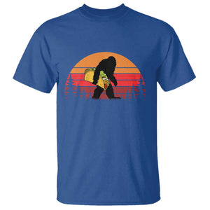 Retro Bigfoot Taco T Shirt Funny Cinco de Mayo Sasquatch Lovers TS10 Royal Blue Print Your Wear
