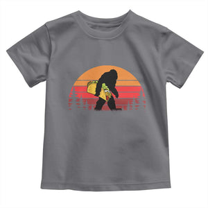 Retro Bigfoot Taco Toddler T Shirt Funny Cinco de Mayo Sasquatch Lovers TS10 Charcoal Print Your Wear