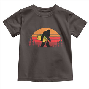 Retro Bigfoot Taco Toddler T Shirt Funny Cinco de Mayo Sasquatch Lovers TS10 Dark Chocolate Print Your Wear