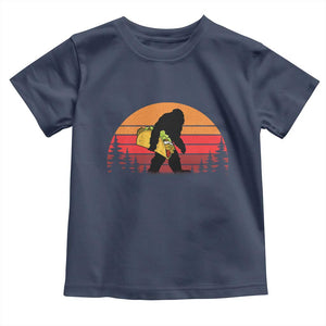 Retro Bigfoot Taco Toddler T Shirt Funny Cinco de Mayo Sasquatch Lovers TS10 Navy Print Your Wear