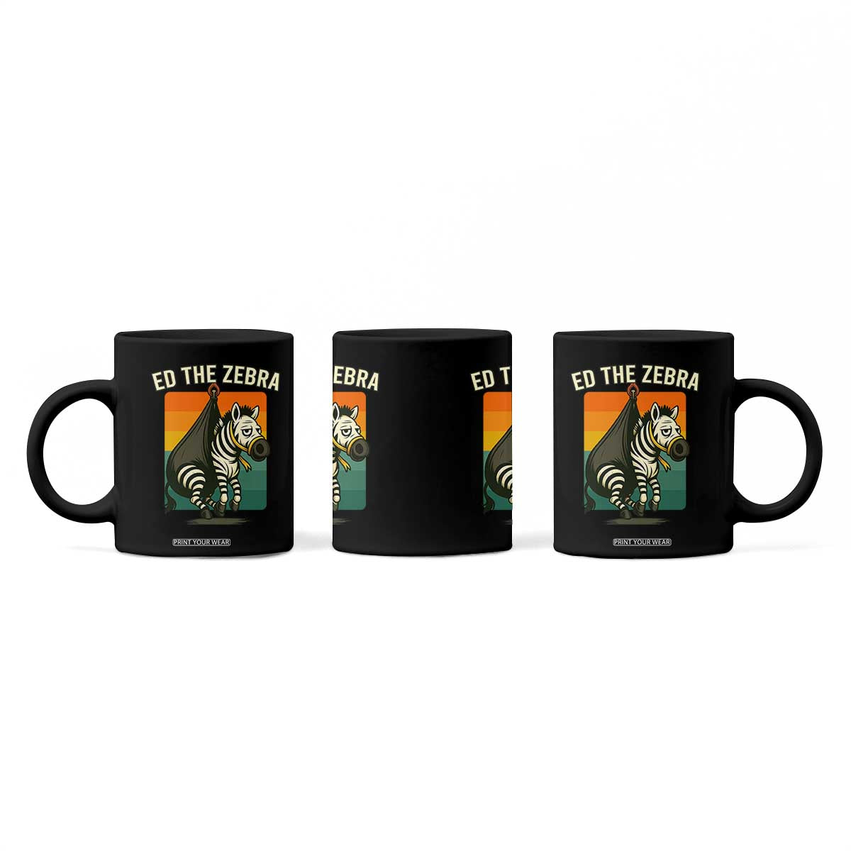 Retro Ed the Zebra Meme Coffee Mug Funny Viral Escape Animal TS02 Print Your Wear