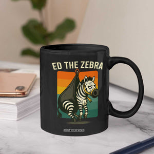 Retro Ed the Zebra Meme Coffee Mug Funny Viral Escape Animal TS02 Print Your Wear