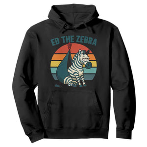 Retro Ed the Zebra Meme Hoodie Funny Viral Escape Animal Helicopter Rescue TS02 Black Print Your Wear