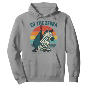 Retro Ed the Zebra Meme Hoodie Funny Viral Escape Animal Helicopter Rescue TS02 Sport Gray Print Your Wear