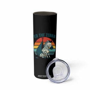 Retro Ed the Zebra Meme Skinny Tumbler Funny Viral Escape Animal Helicopter Rescue TS02 Print Your Wear