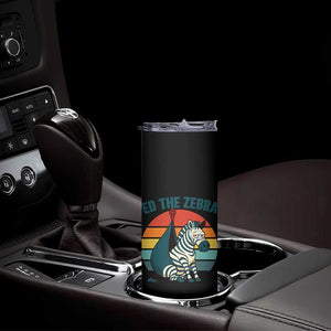 Retro Ed the Zebra Meme Skinny Tumbler Funny Viral Escape Animal Helicopter Rescue TS02 Print Your Wear