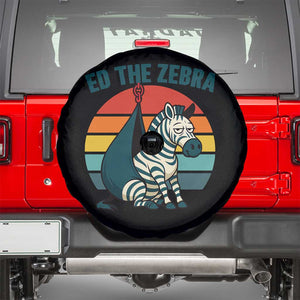Retro Ed the Zebra Meme Spare Tire Cover Funny Viral Escape Animal Helicopter Rescue TS02 Black Print Your Wear