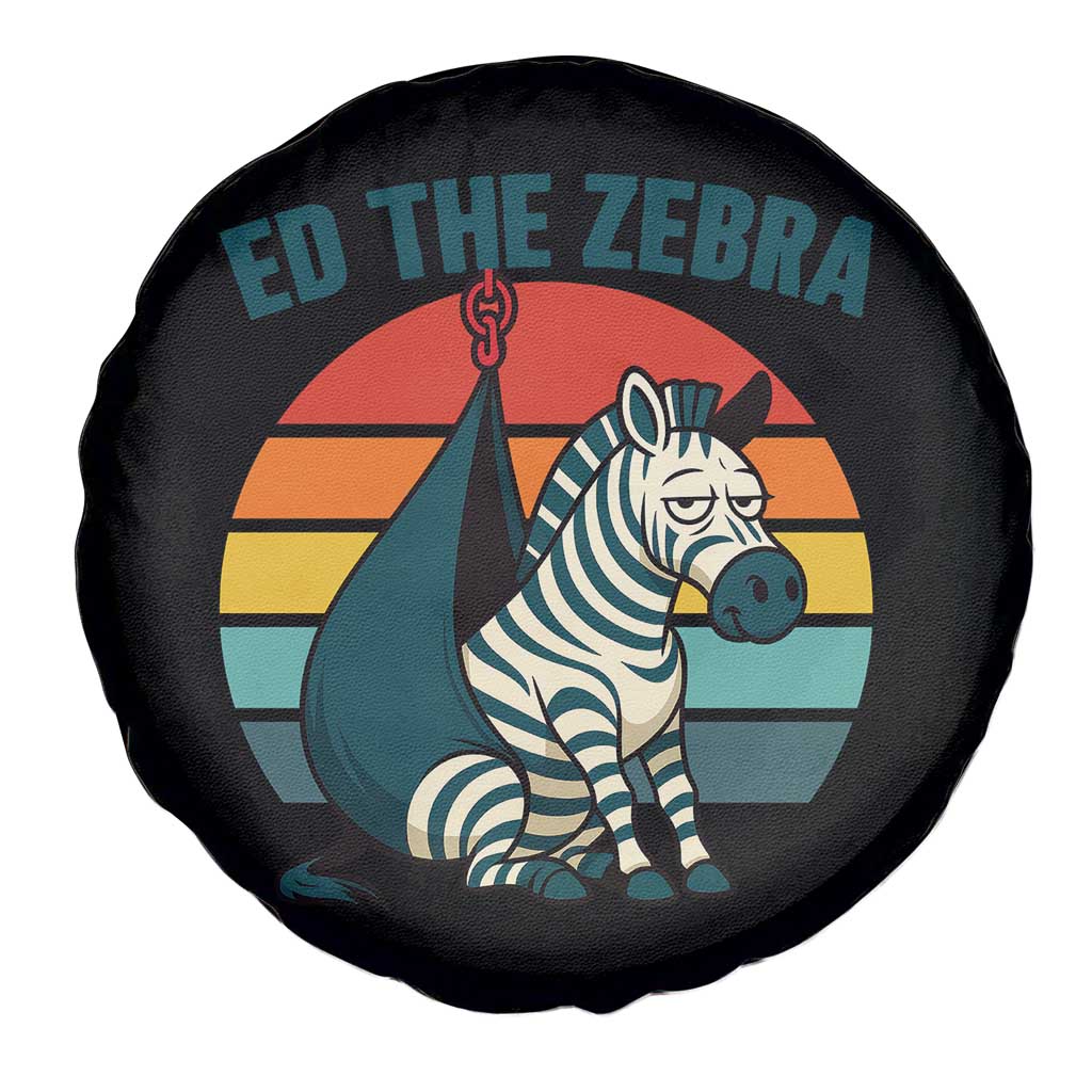 Retro Ed the Zebra Meme Spare Tire Cover Funny Viral Escape Animal Helicopter Rescue TS02 Print Your Wear