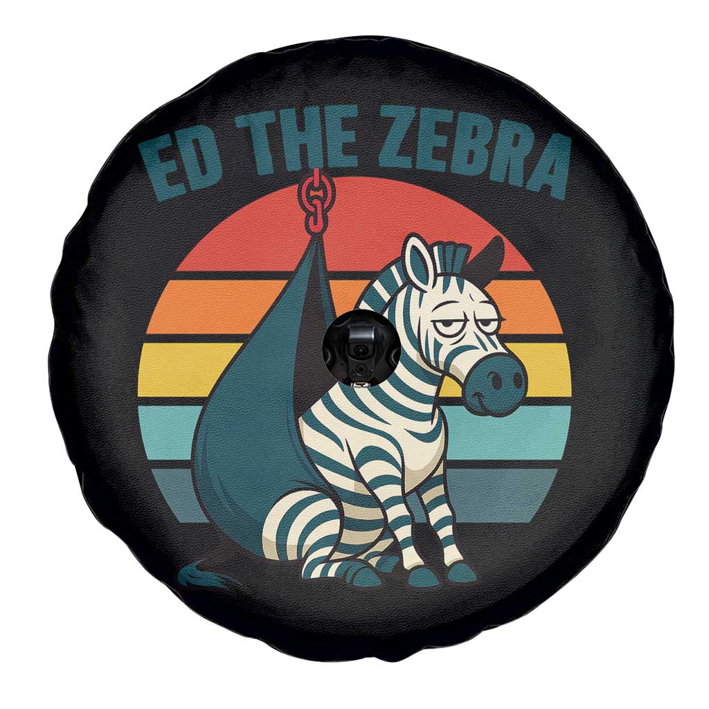 Retro Ed the Zebra Meme Spare Tire Cover Funny Viral Escape Animal Helicopter Rescue TS02 Print Your Wear