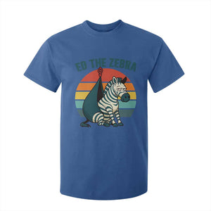 Retro Ed the Zebra Meme T Shirt For Kid Funny Viral Escape Animal Helicopter Rescue TS02 Royal Blue Print Your Wear
