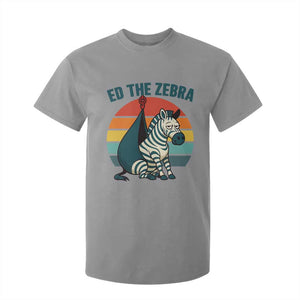 Retro Ed the Zebra Meme T Shirt For Kid Funny Viral Escape Animal Helicopter Rescue TS02 Sport Gray Print Your Wear