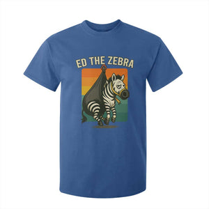 Retro Ed the Zebra Meme T Shirt For Kid Funny Viral Escape Animal TS02 Royal Blue Print Your Wear