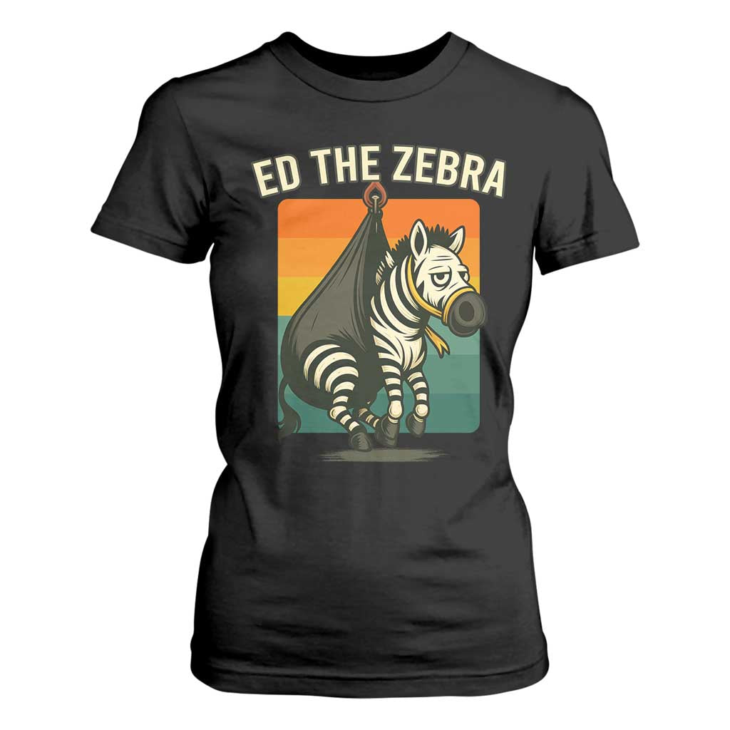 Retro Ed the Zebra Meme T Shirt For Women Funny Viral Escape Animal TS02 Black Print Your Wear