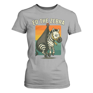 Retro Ed the Zebra Meme T Shirt For Women Funny Viral Escape Animal TS02 Sport Gray Print Your Wear