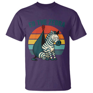 Retro Ed the Zebra Meme T Shirt Funny Viral Escape Animal Helicopter Rescue TS02 Purple Print Your Wear