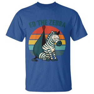 Retro Ed the Zebra Meme T Shirt Funny Viral Escape Animal Helicopter Rescue TS02 Royal Blue Print Your Wear
