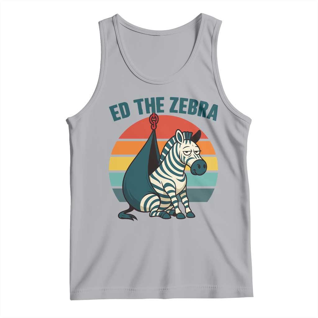 Retro Ed the Zebra Meme Tank Top Funny Viral Escape Animal Helicopter Rescue TS02 Athletic Heather Print Your Wear