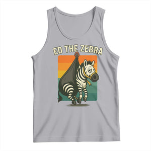 Retro Ed the Zebra Meme Tank Top Funny Viral Escape Animal TS02 Athletic Heather Print Your Wear