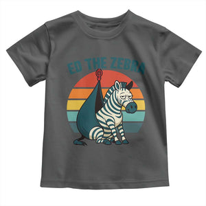 Retro Ed the Zebra Meme Toddler T Shirt Funny Viral Escape Animal Helicopter Rescue TS02 Dark Heather Print Your Wear
