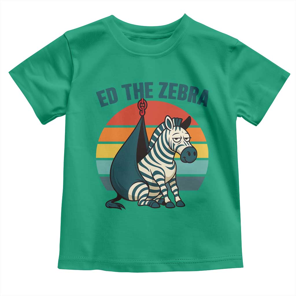 Retro Ed the Zebra Meme Toddler T Shirt Funny Viral Escape Animal Helicopter Rescue TS02 Irish Green Print Your Wear