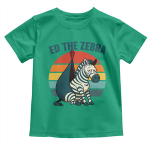 Retro Ed the Zebra Meme Toddler T Shirt Funny Viral Escape Animal Helicopter Rescue TS02 Irish Green Print Your Wear
