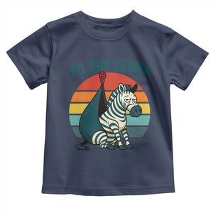 Retro Ed the Zebra Meme Toddler T Shirt Funny Viral Escape Animal Helicopter Rescue TS02 Navy Print Your Wear