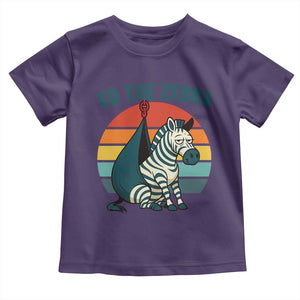 Retro Ed the Zebra Meme Toddler T Shirt Funny Viral Escape Animal Helicopter Rescue TS02 Purple Print Your Wear