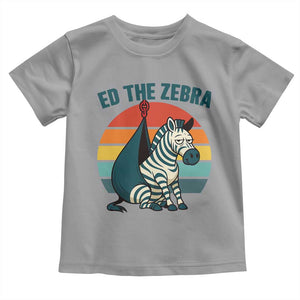 Retro Ed the Zebra Meme Toddler T Shirt Funny Viral Escape Animal Helicopter Rescue TS02 Sport Gray Print Your Wear